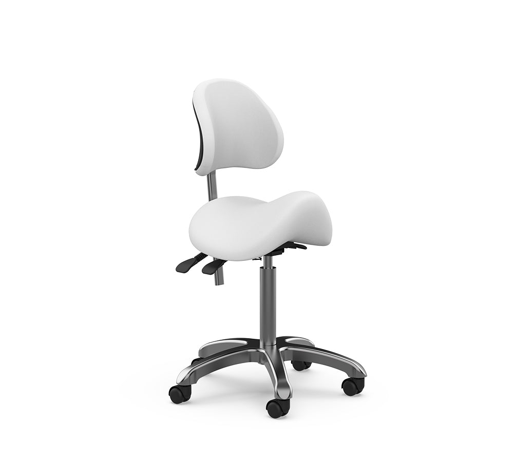 1025A Adjustable Saddle Stool with Back