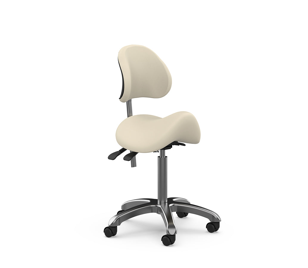 1025A Adjustable Saddle Stool with Back