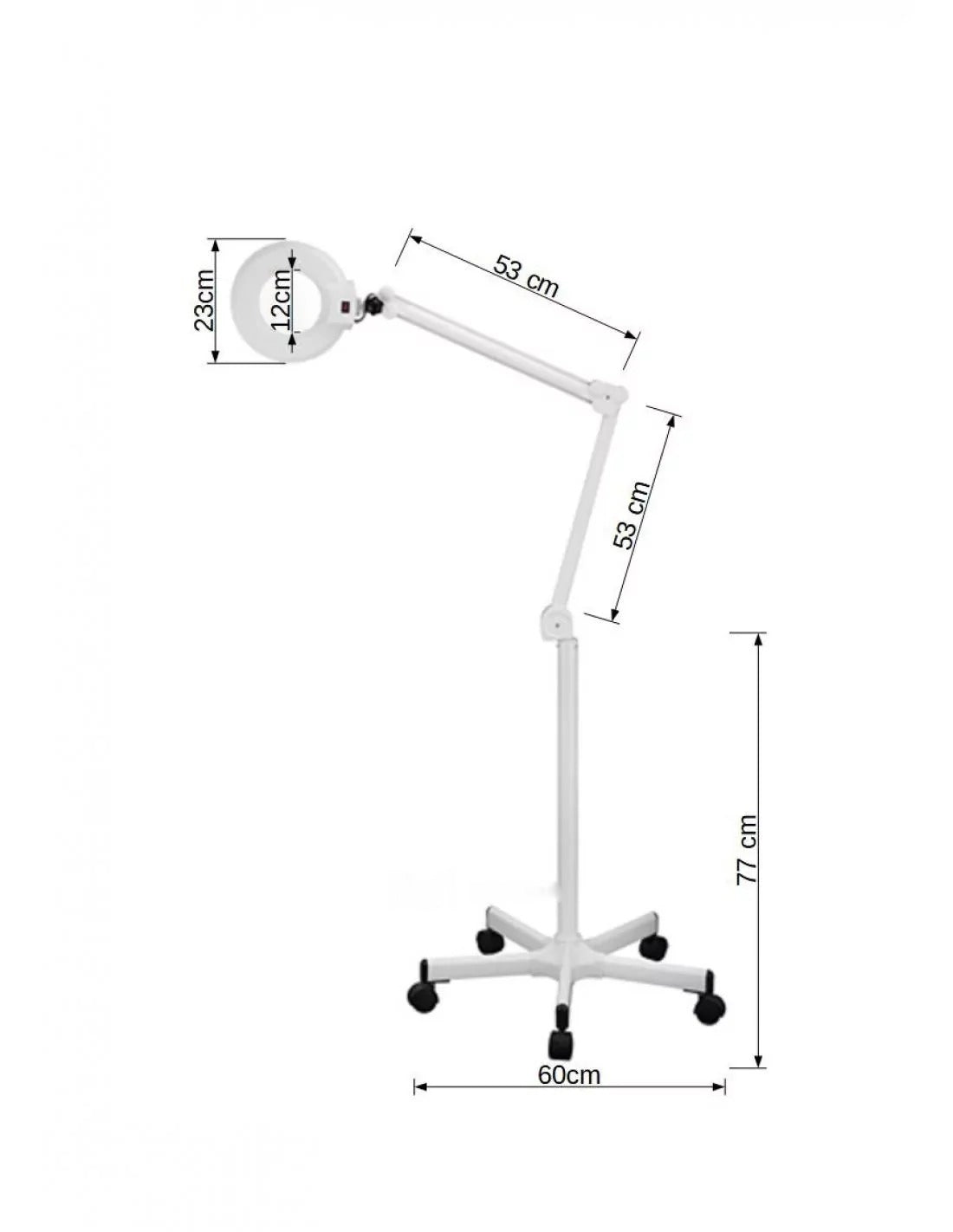 Lampa z lupą Vega 3 dioptrie ze stojakiem