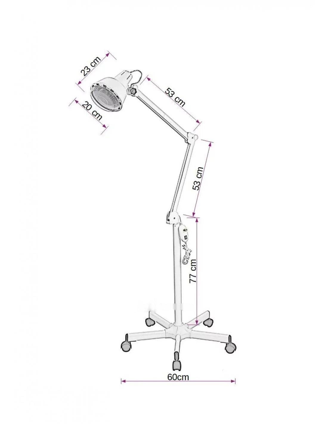 Lampa podczerwieni Atlas ze stojakiem