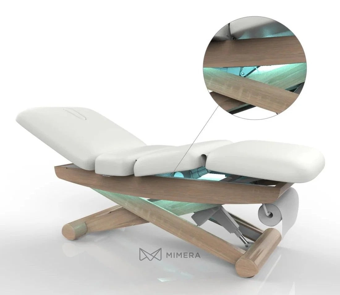 Elektryczna leżanka SPA Peony SPLIT E3 – teak/biały