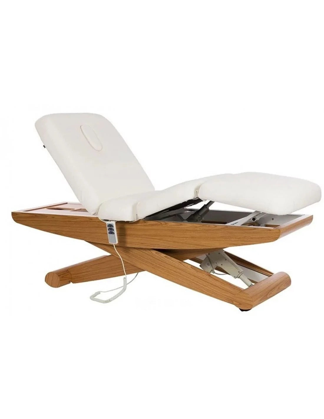Elektryczna leżanka SPA Peony SPLIT E3 – teak/biały