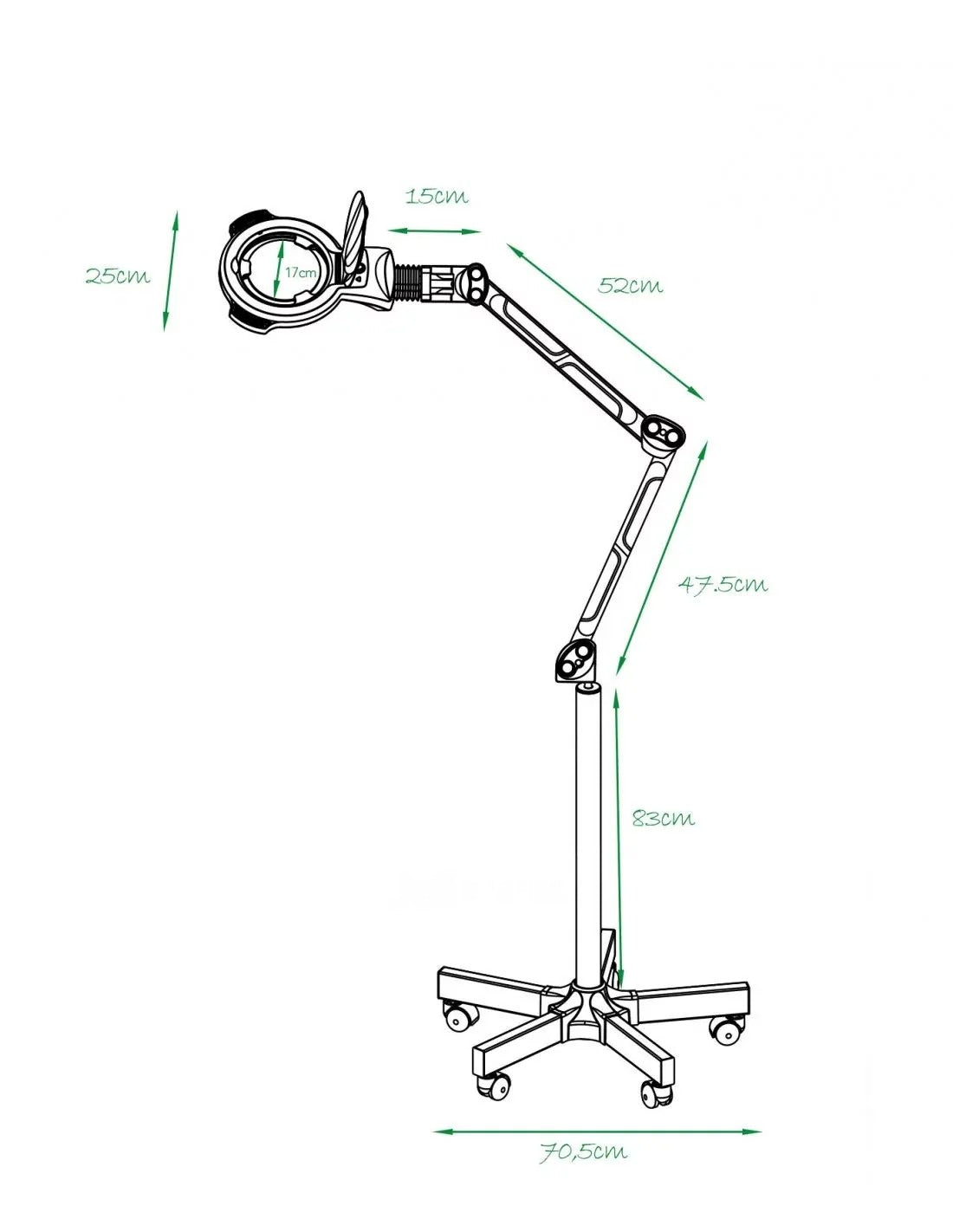 Lampa LED z lupą Nova 3 dioptrie ze stojakiem