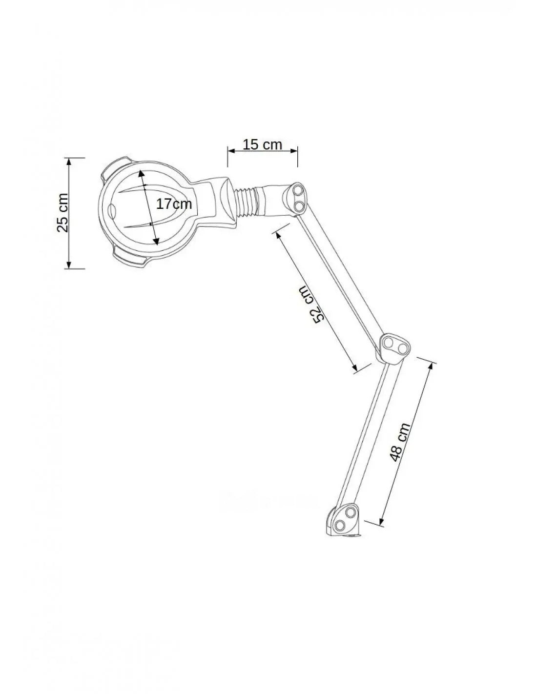 Lampa LED z lupą Nova 3 dioptrie z uchwytem stołowym