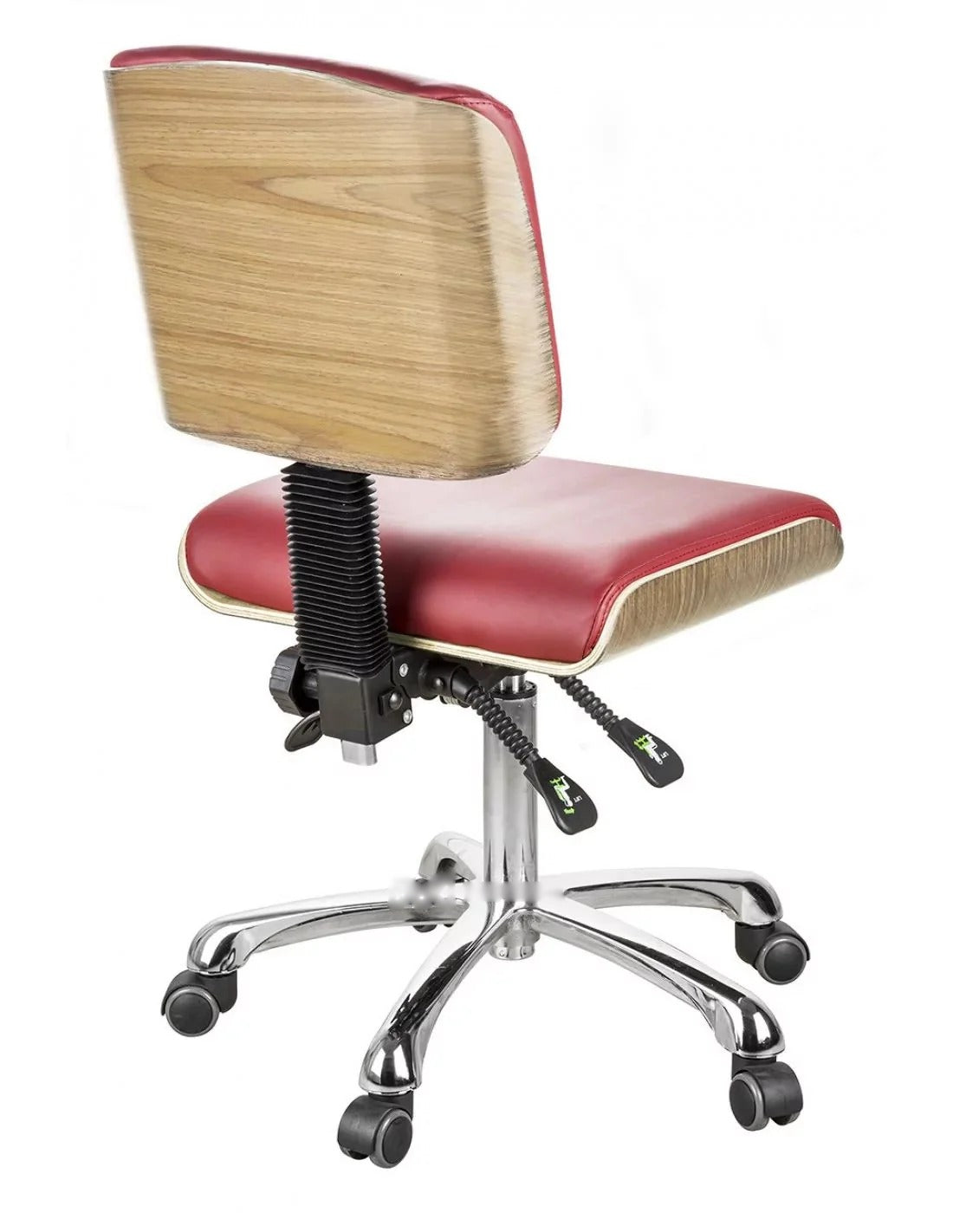Fotel kosmetyczny Zircon TEAK - czerwone wino