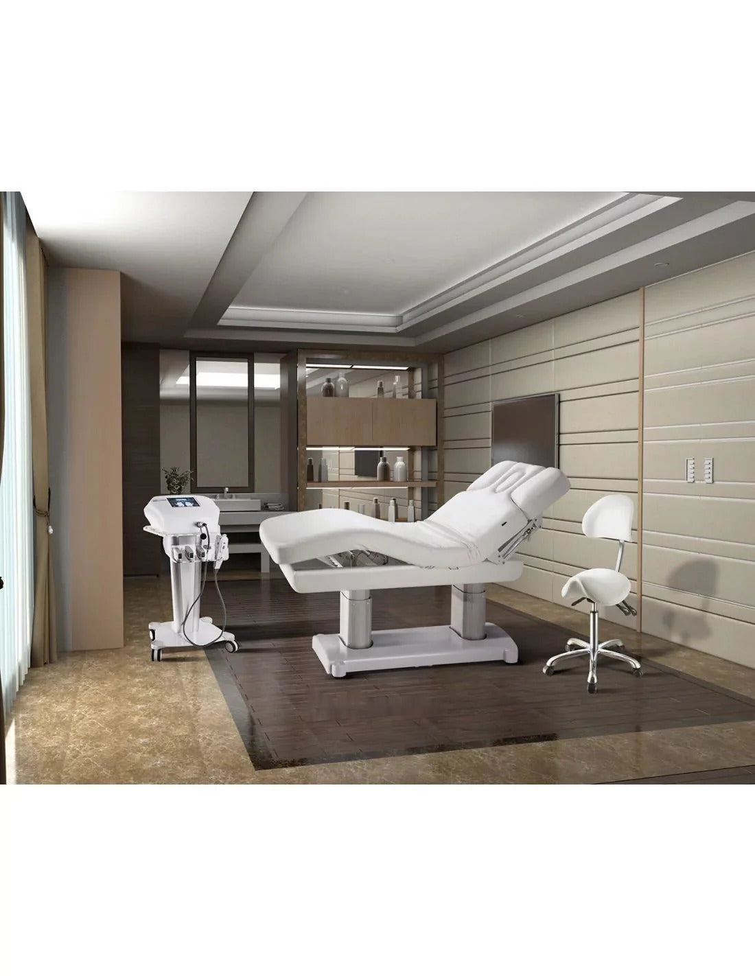 Elektryczna leżanka SPA Clover PLUS E4 – z funkcją podgrzewania, biały