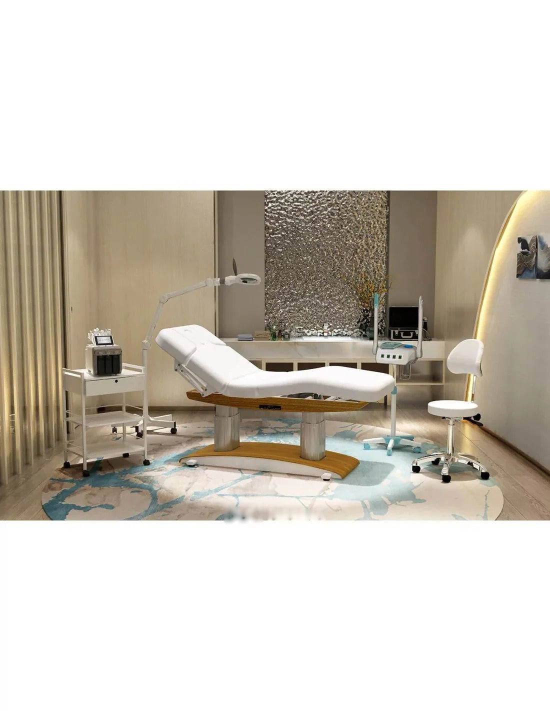 Elektryczna leżanka SPA Hazel PLUS E4 – teak/biały