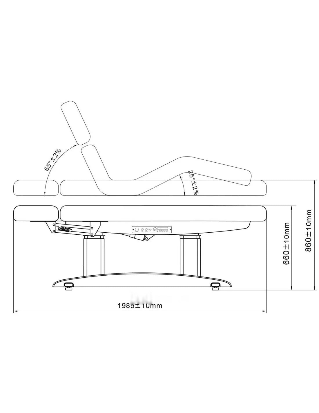 Elektryczna leżanka SPA Hazel PLUS E4 – teak/biały