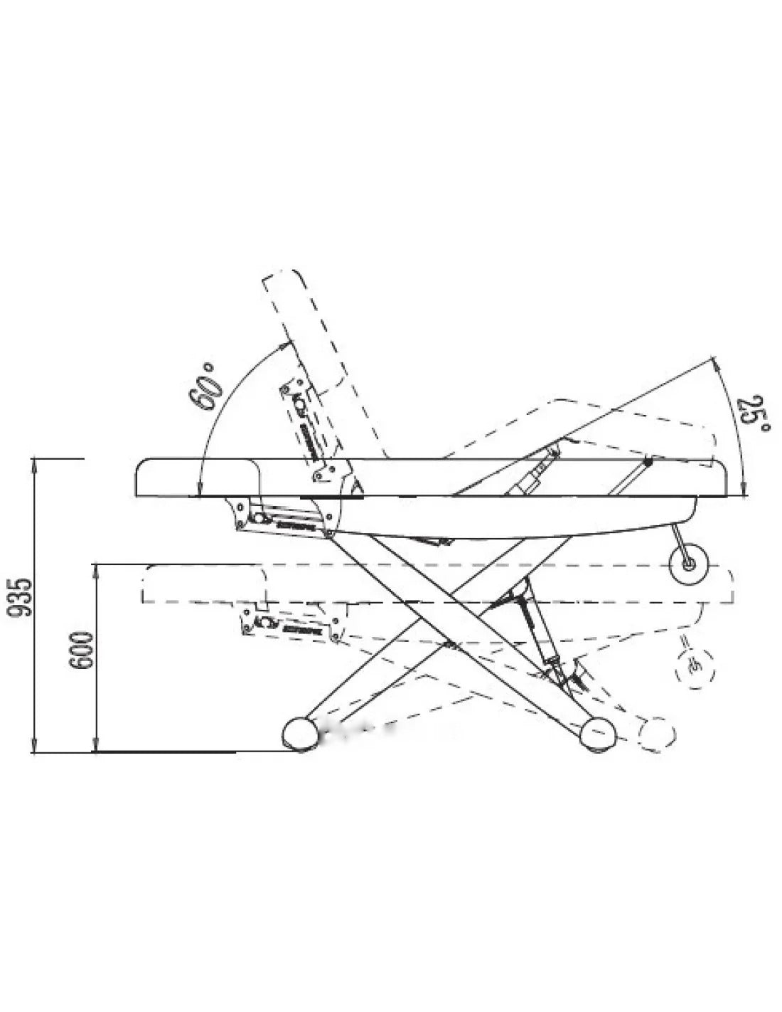 Elektryczna leżanka SPA Peony ARM PLUS E3-wibracyjny, teak/jasnoszary