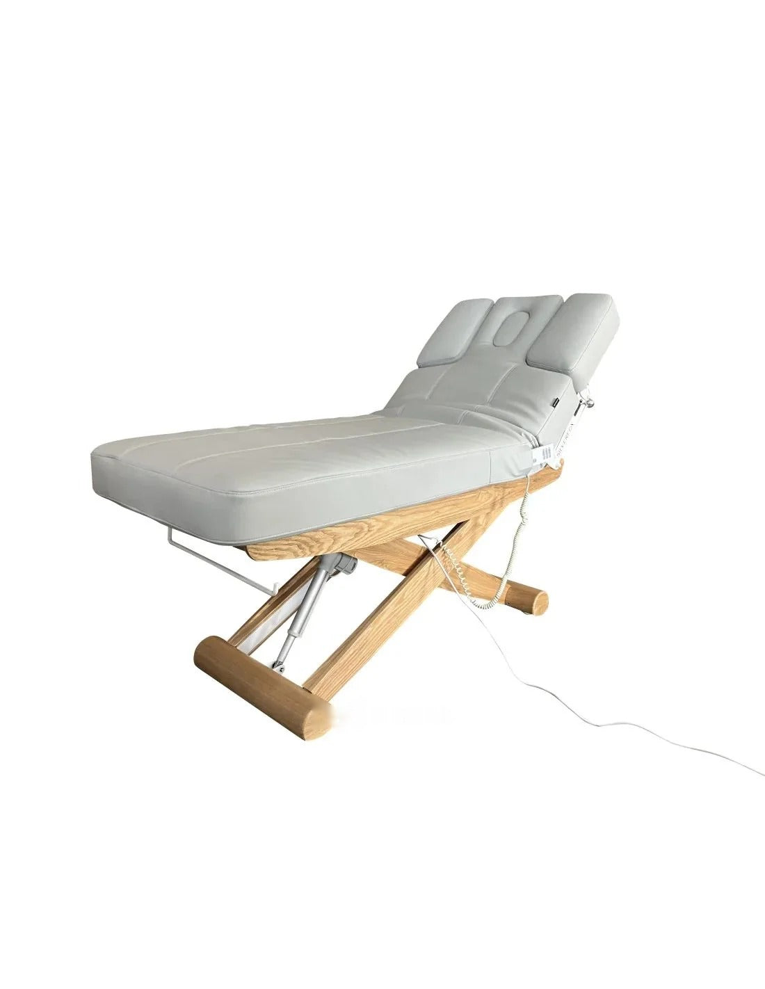 Elektryczna leżanka SPA Peony ARM PLUS E3-wibracyjny, teak/jasnoszary