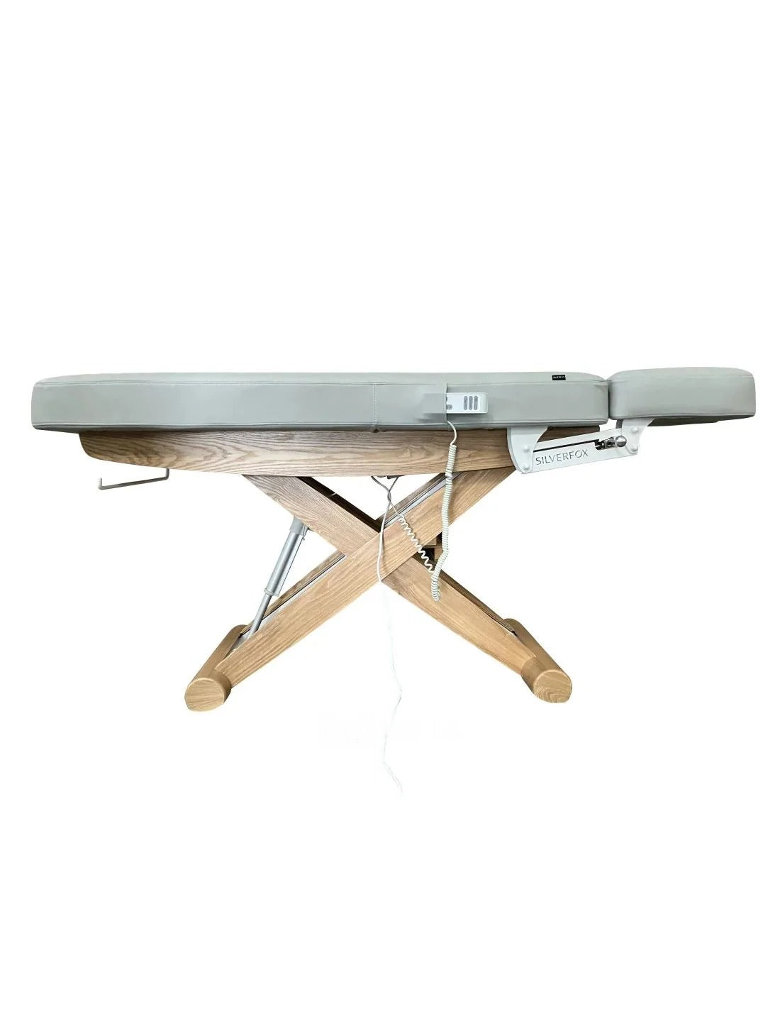 Elektryczna leżanka SPA Peony ARM PLUS E3-wibracyjny, teak/jasnoszary