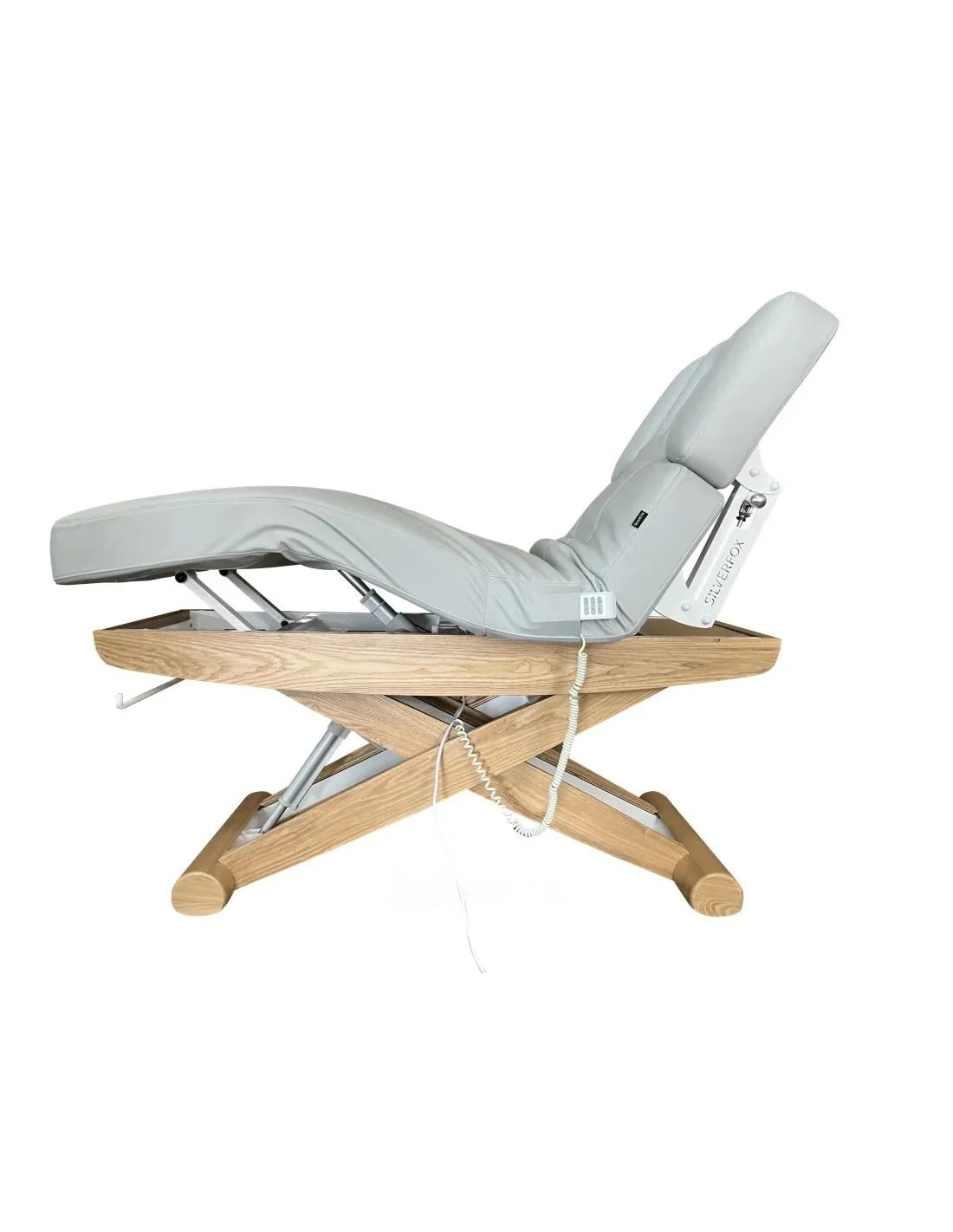 Elektryczna leżanka SPA Peony ARM PLUS E3-wibracyjny, teak/jasnoszary
