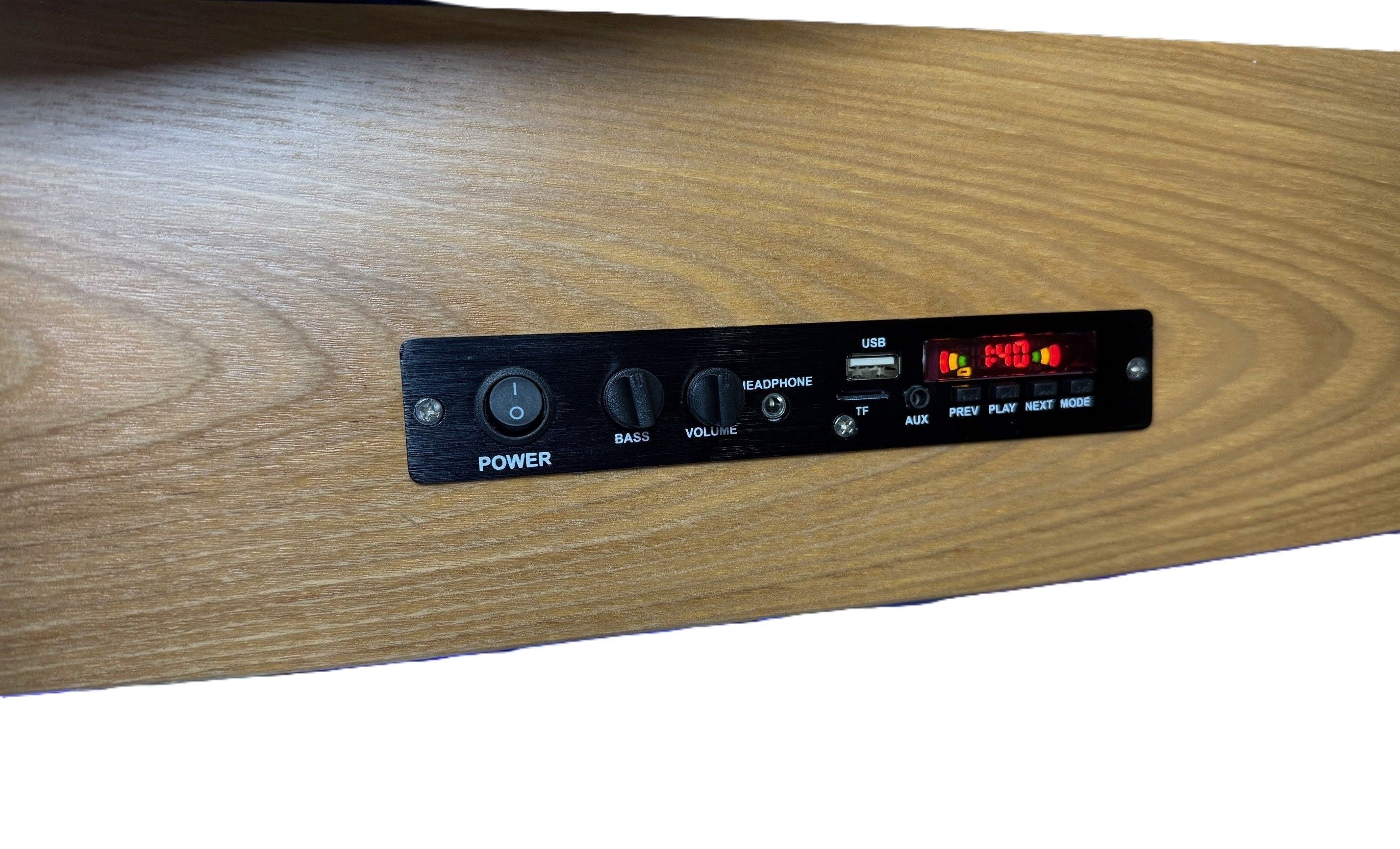 Elektryczna leżanka SPA Peony ARM PLUS E3-wibracyjny, teak/jasnoszary