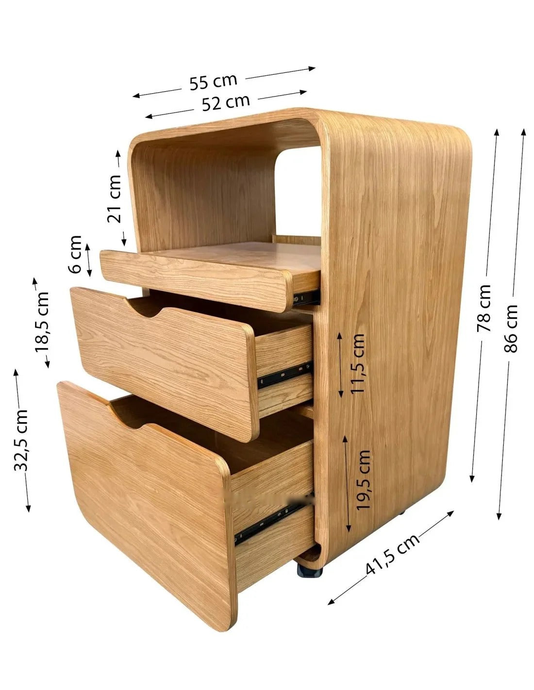 Stolik kosmetyczny Iota - teak